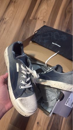 Balenciaga Paris Mid Denim Blue Sneakers Size EU 45 / US 12