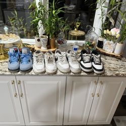 Jordan 4”s Baby Blue, Air Forces, Panda Dunks, Grey Dunks 