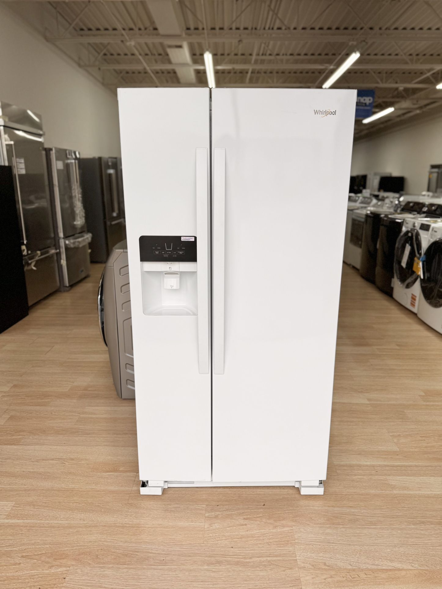 New Whirlpool - 21.4 Cu. Ft. Side-by-Side Refrigerator - White Model: WRS321SDHW