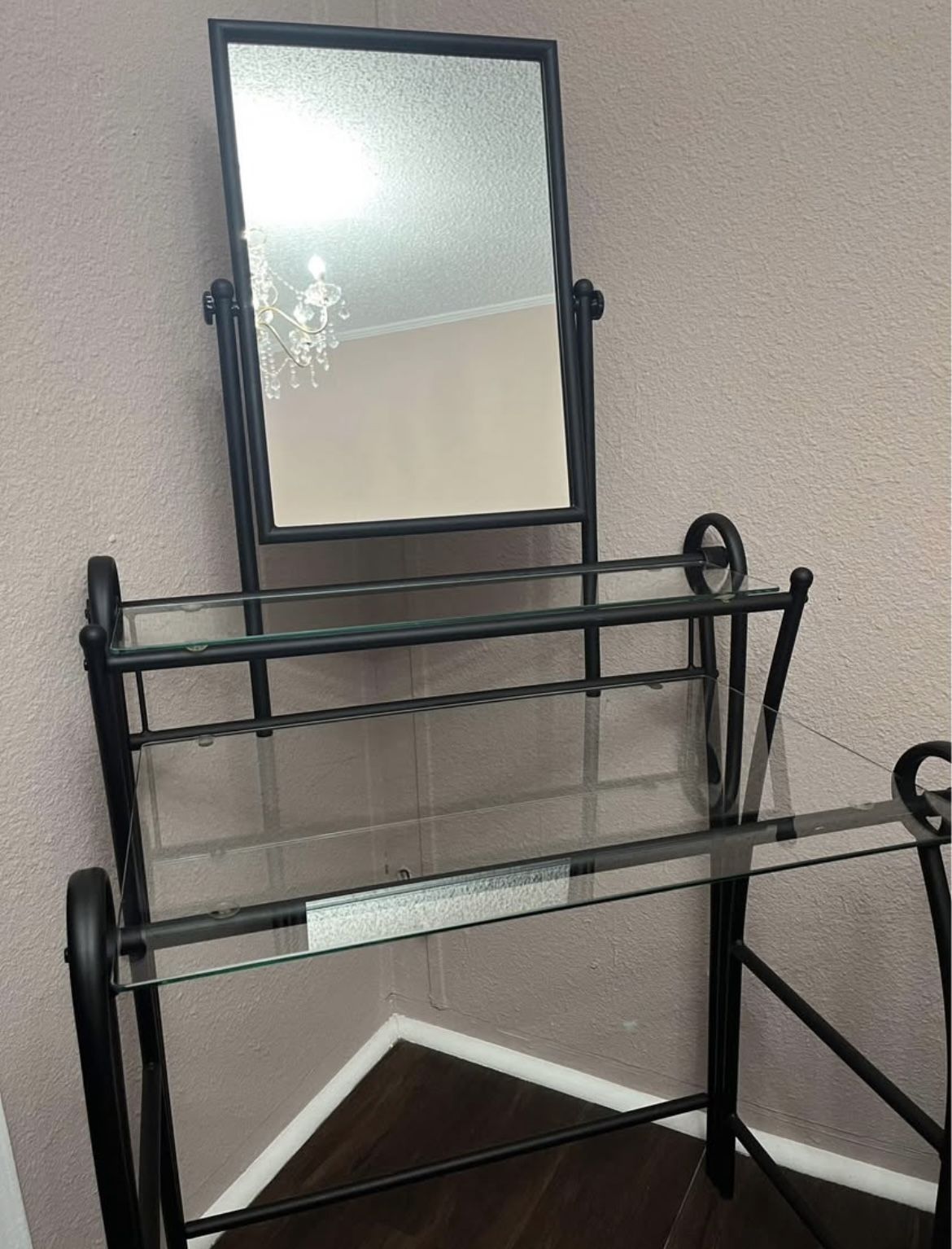 Black Glass Vanity 