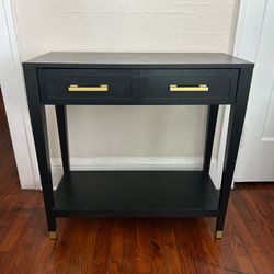 Black & Gold Console/Entry Table 30.5 x 29.5