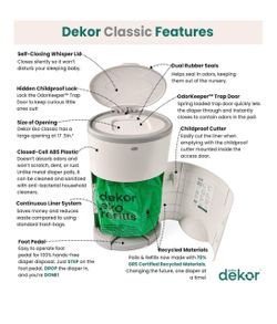 New diaper pail (with refills and wet wipe holder)