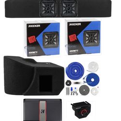 SILVERADO OR SIERRA CREW CABS BASS PACKAGE KICKER AUDIO INSTALLED