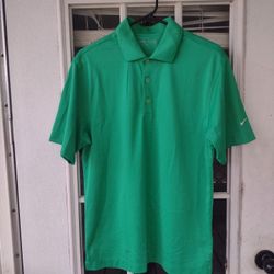 Nike Golf Mens Green Dri Fit Polo Shirt Size S