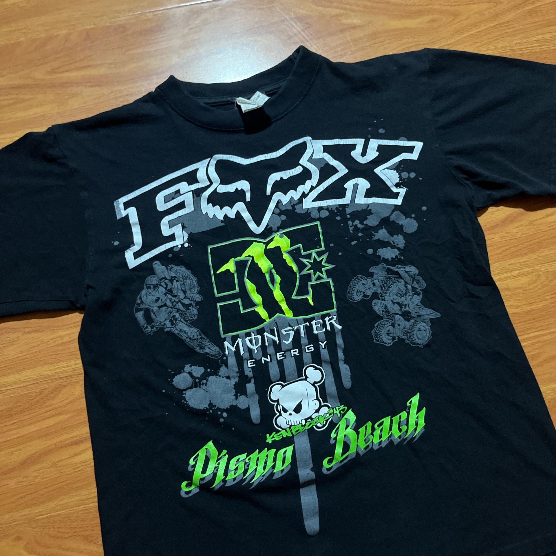 Vintage Y2K Fox x Monster x DC x Ken Block Pismo Beach Racing Shirt Size M