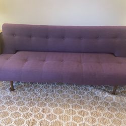 Plum Tufted Futon