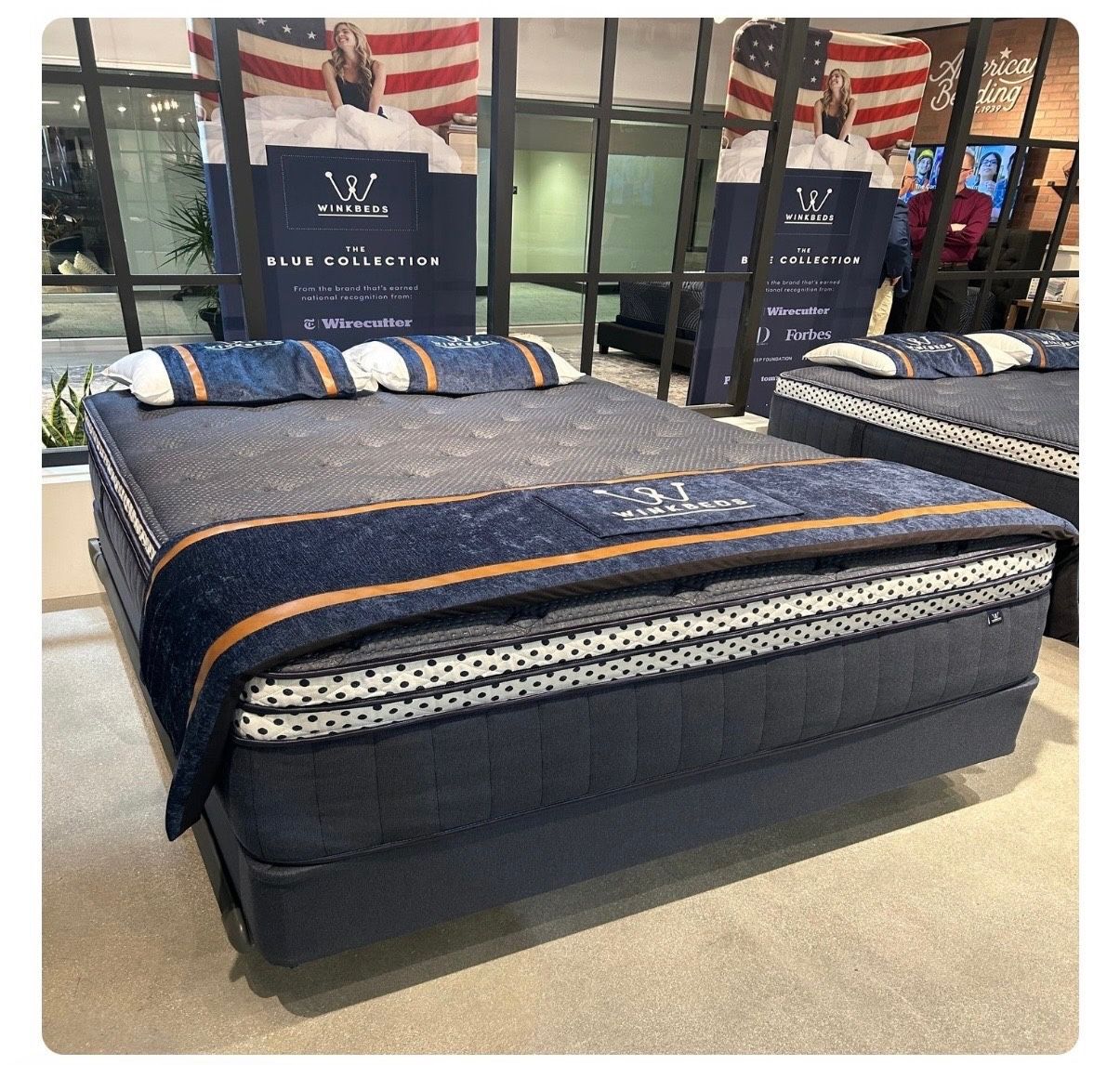 King Size Mattress WinkBeds Blue Wrapped Coil Luxury Firm...