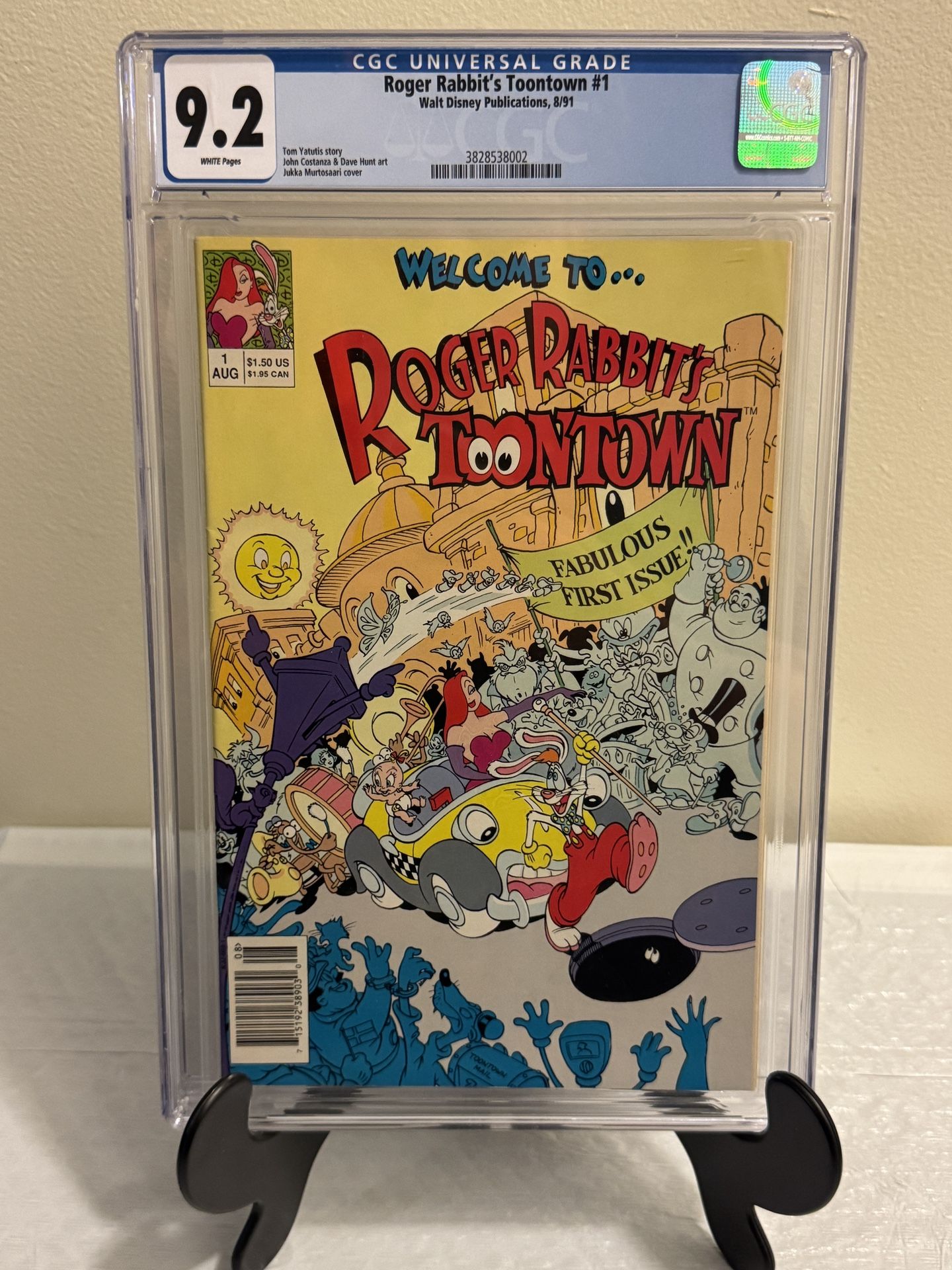Roger Rabbit's Toontown 1 Walt Disney Publications 1991 CGC 9.2