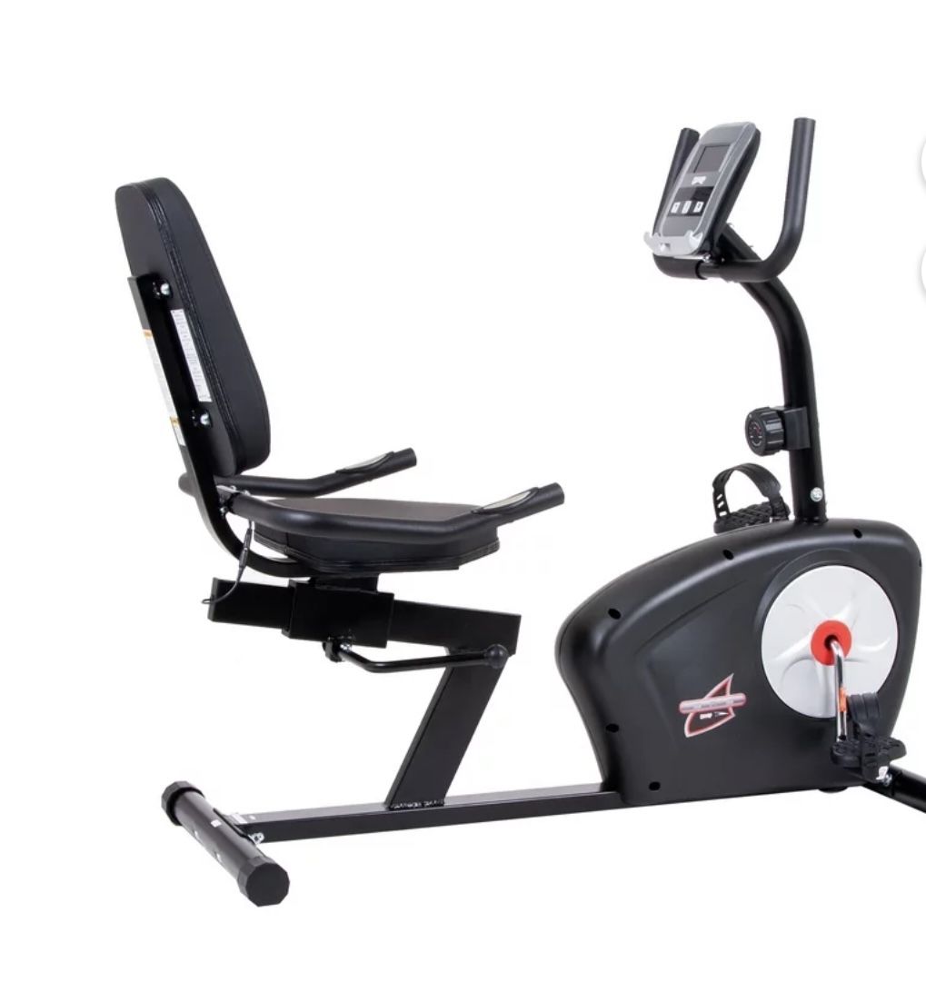 Body Champ BRB2866 Recumbent Exercise Bike, Magnetic Resistance, Max. Weight 250 Lbs