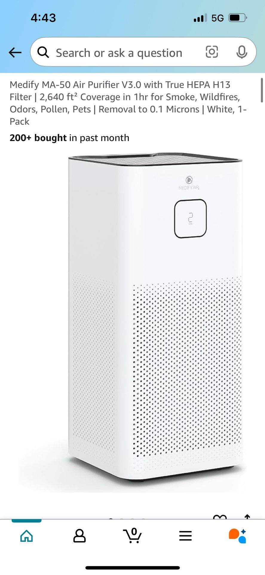 Medify MA-50 Air Purifier V3.0 White
