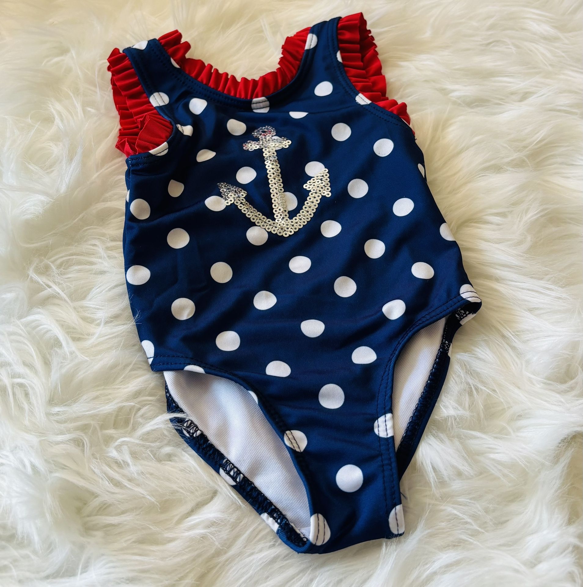 Penelope Mack Ruffles Sequin Anchor Bathing Suit *18 Months