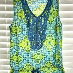 Liz Claiborne Sleeveless Top w/ Accent Across Bust Line - Women’s Size Large