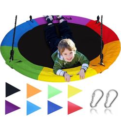 Tree Swing,Giant 40 Inches with Carabiners and Flags, Heavy Duty 1680D Oxford Fabric,700 lb Weight Capacity