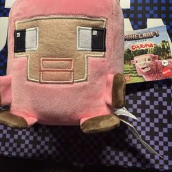 Minecraft Movie Pink Sheep Plushie