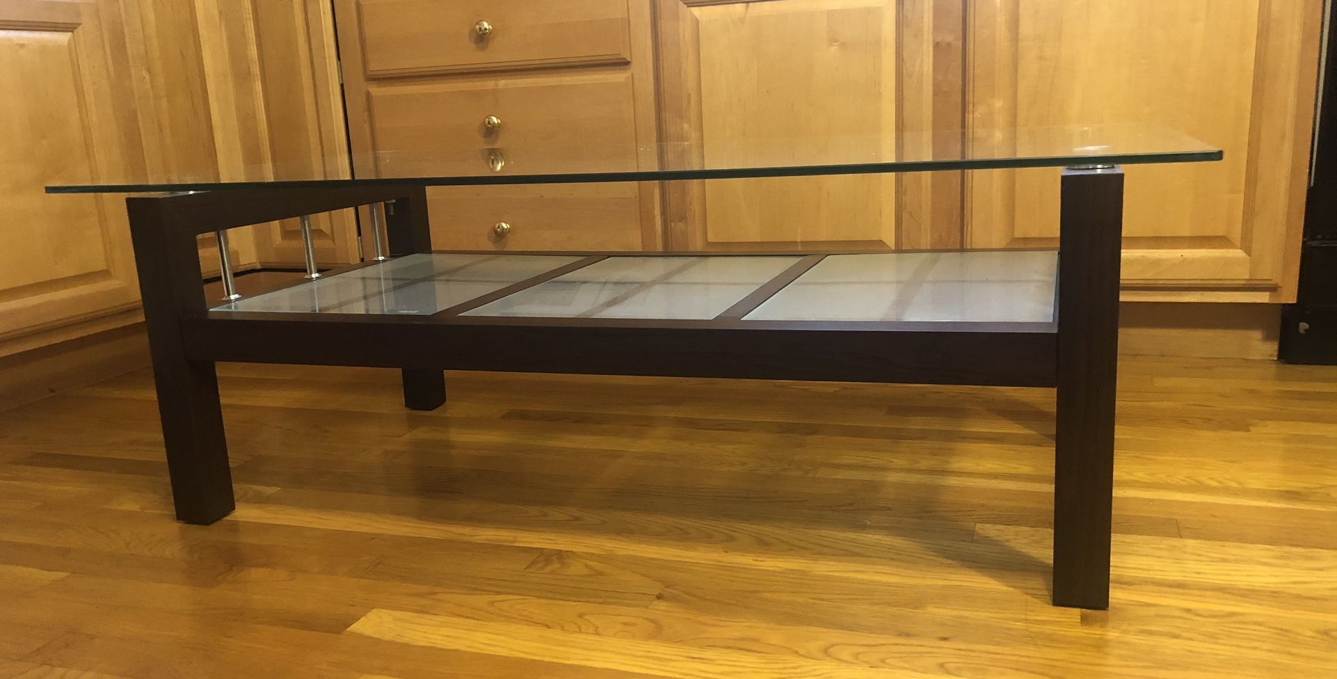 Two Layers Thick Glass Stander Coffee Table