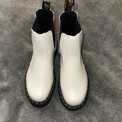 Dr Marten White Platform Chelsea Boots 2976