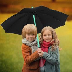 Lightsaber Umbrella LED Light up Golf Umbrellas with 7 Color Changing On The Shaft/Built in Torch at Bottom,Birthday/Christmas Gifts for Men/Women/Kid
