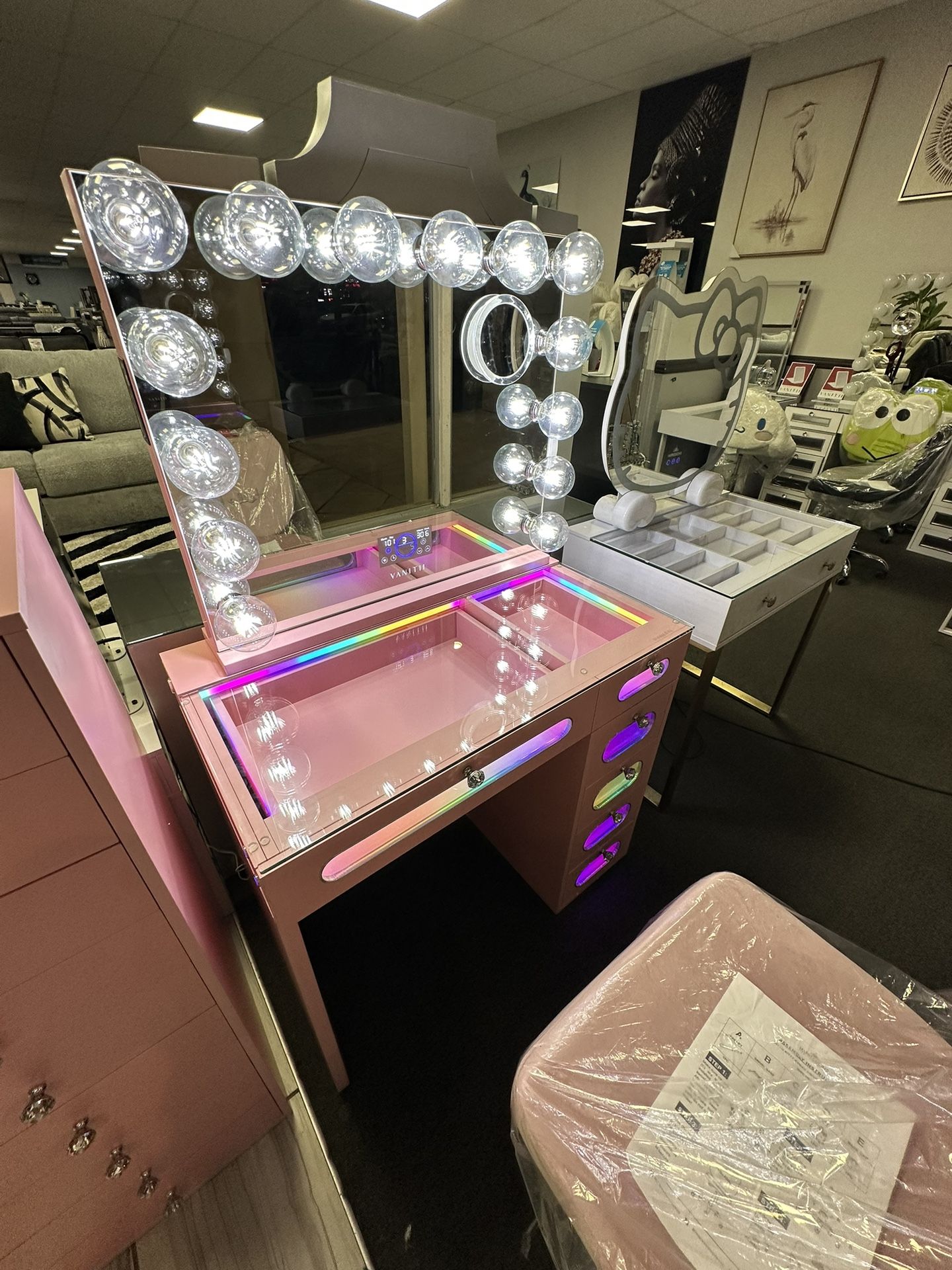 Pink Vanity Set w/ Bluetooth