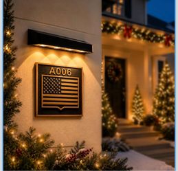 Solar Address Sign Light Outdoor Waterproof IP65(2 Pack) 3 Lighting Modes,Solar Powered Outside Address Lights for Real Estate Sign, Business Advertis