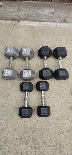dumbells set of 35s ..25s..and 20s