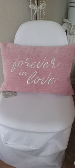 Forever In Love Pink Pillow 