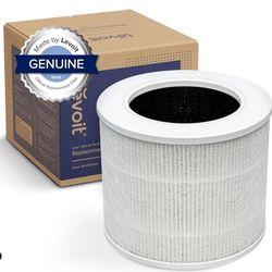 LEVOIT Core Mini Air Purifier Replacement Filter, 3-in-1, High-Efficiency Activated Carbon, Core Mini-RF, 1 Pack, White

