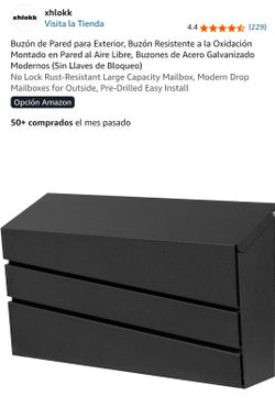 No Lock Rust-Resistant Large Capacity Mailbox, Modern Drop Mailboxes for Outside, Pre-Drilled