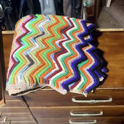 Vintage Crochet Handmade Blanket