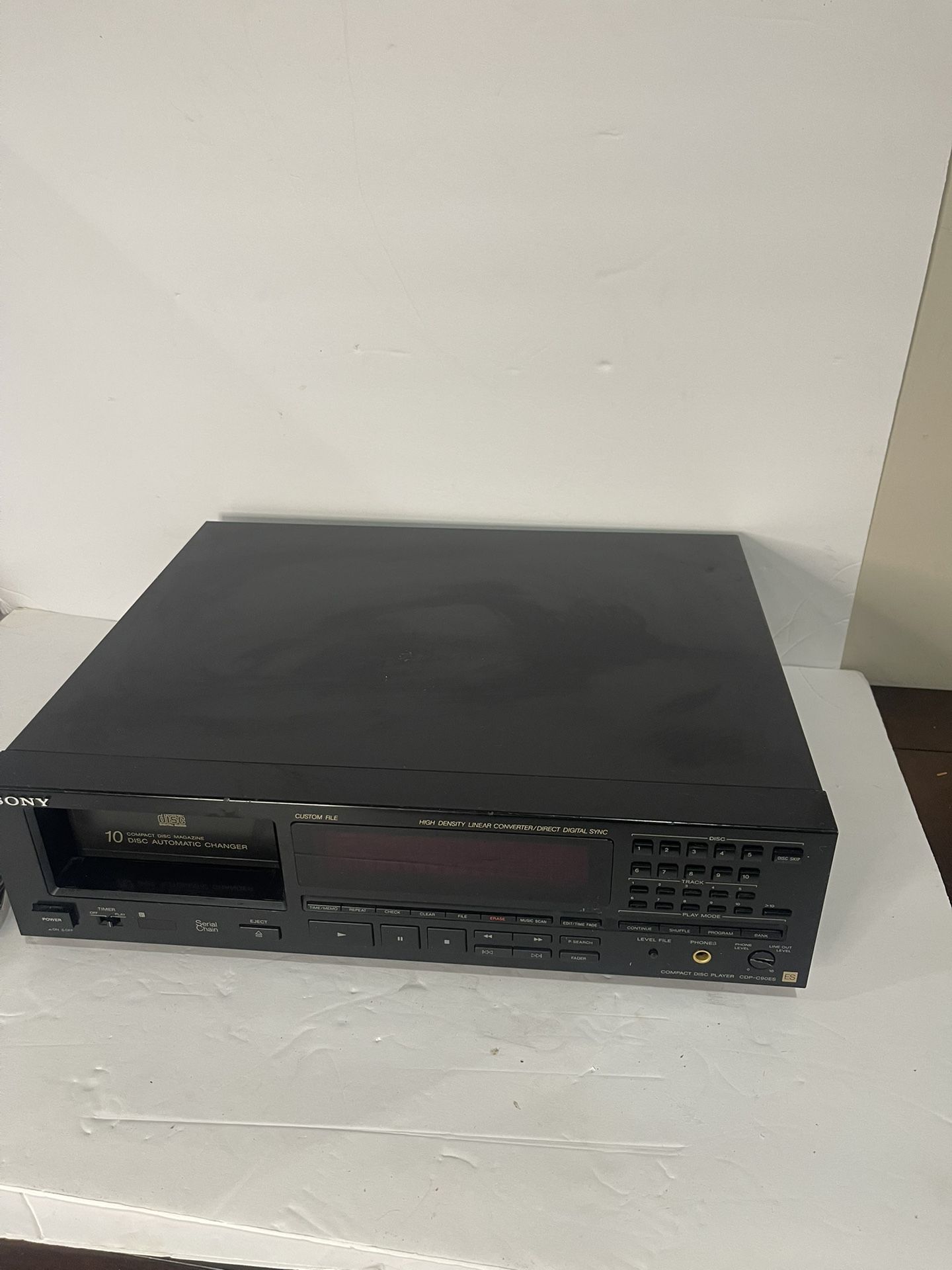 Rare Sony CDP-C90ES 10 Disc Magazine Type Automatic Compact Disc CD Player