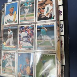 Various Baseball Cards in Binder