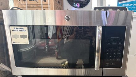 GE Over-the-Range Microwave in stainless steel