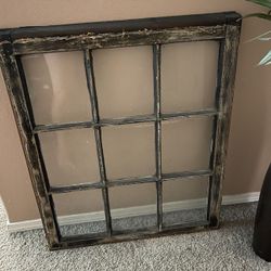 Old Rustic Window Home Decor 35" x 28.5"