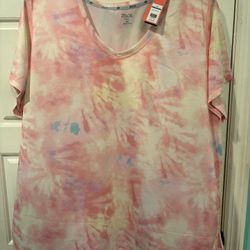 Zelos Pink Tye Dye Athletic Shirt