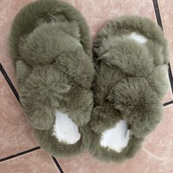 Green slippers