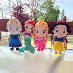 Disney Princess Toddler Plush Lot of 4