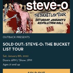 Sold Out Steve-O Revolution hall