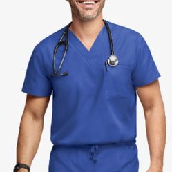 Navy Blue Uniform Advantage 3x Unisex Scrub Top