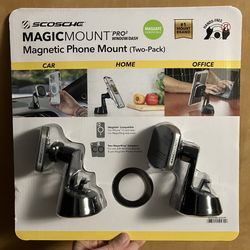 NEW Scosche Magic Mount Pro 2 Magnetic Phone Holder 2-pack Car Window Dash Pro2 Two Pack MagSafe iPhone Android set