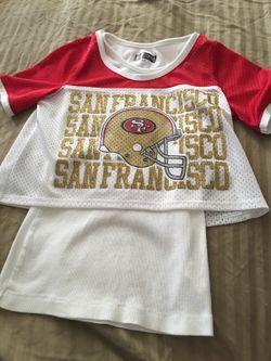 Girls 49ers shirt sz 8-10**