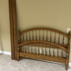 Solid Oak Queen Bed Fish Furniture 