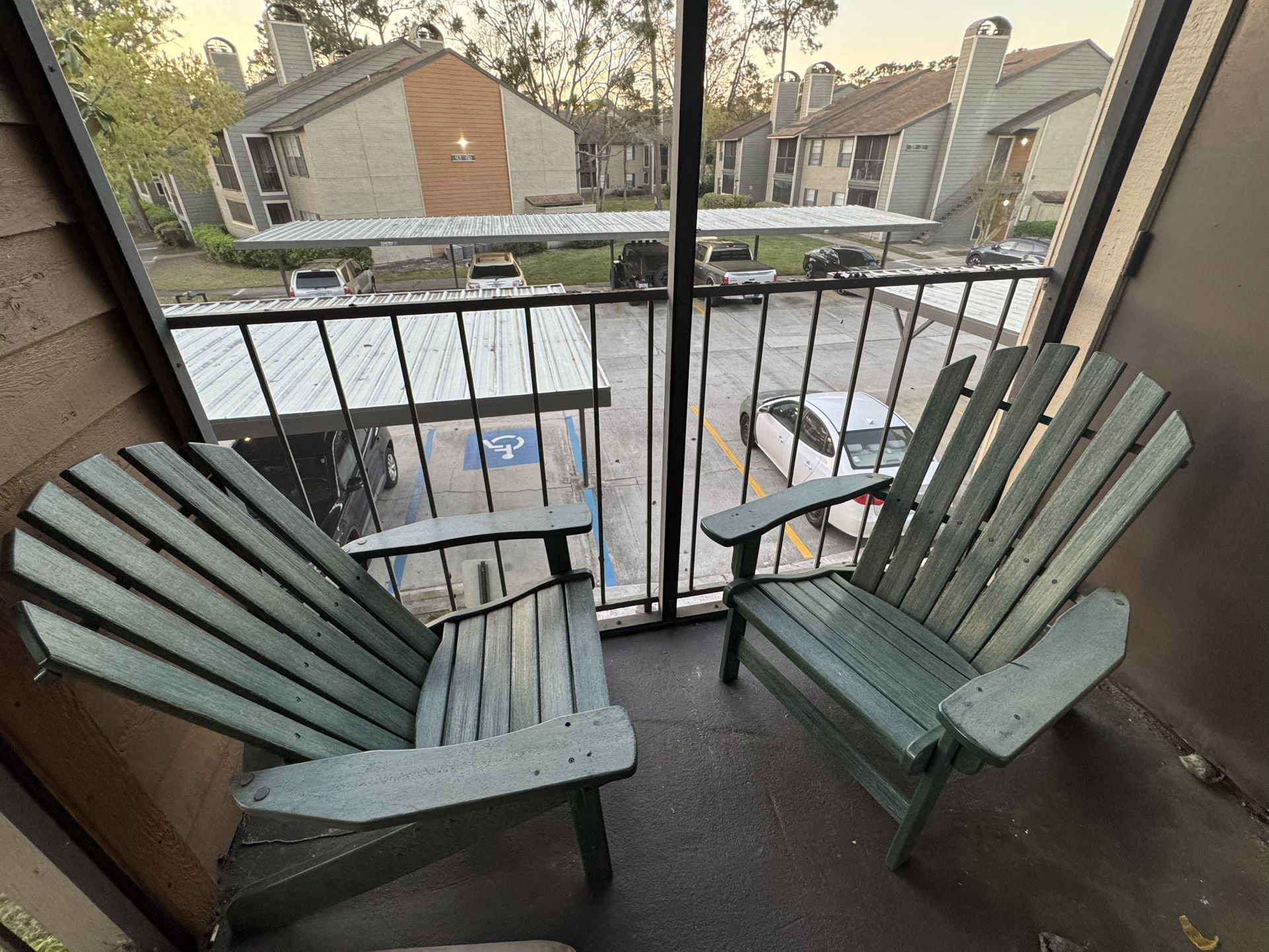 2 WEATHER RESISTANT BACKYARD CHAIRS