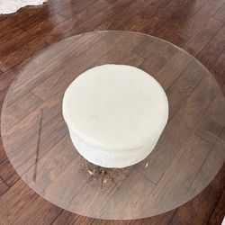 39 inch round tempered glass coffee table top.