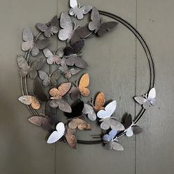 Metallic Butterfly Wall Art – Moon Crescent Design