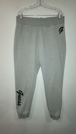 GUESS women's Sweats Sweat Pants Gray Cotton Size XL Cash Only