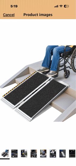 4ft portable aluminum wheelchair ramp