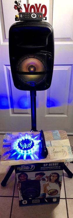 $99.00. GREAT SOUND. CLEAR LOUD RECHARGEABLE. SPEAKER. BLUETOOTH CAN BE CHARGE. FROM REGULAR. ELECTRICITY OR CAR BATTERY