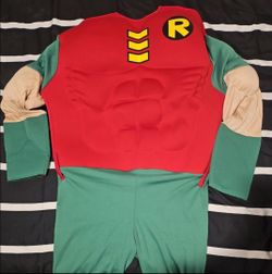 Robin DC Comics Muscle Chest RUBIE'S Adult Costume NO MASK / NO CAPE SZ L