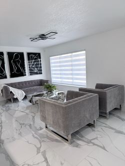 Velvet living room set