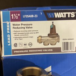 Watts Water Pressure Reducing Valve 