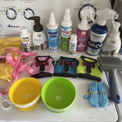 Lot of  small dog  items  read post